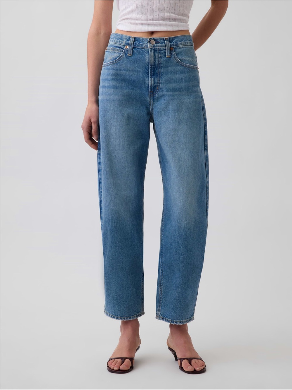 GAP Barrel High Rise medium indigo 30P